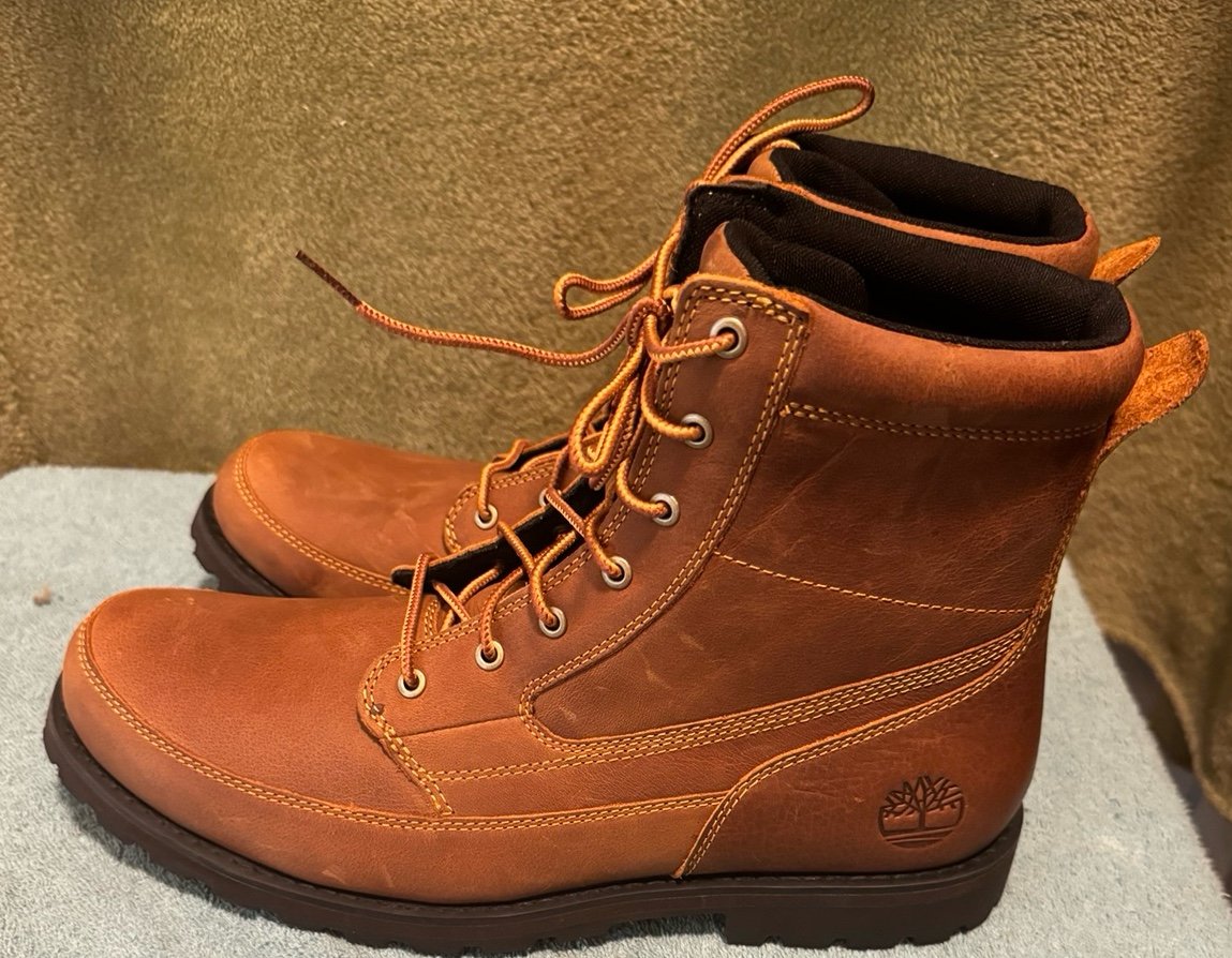 TIMBERLAND MEN'S ATTLEBORO 6 '' INCH BOOT WHEAT FULL GRAIN A5YQS SIZE 10 NWOB