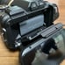 JVC GC-JY40 HD camcorder with body, USB cable, and charging cable included.