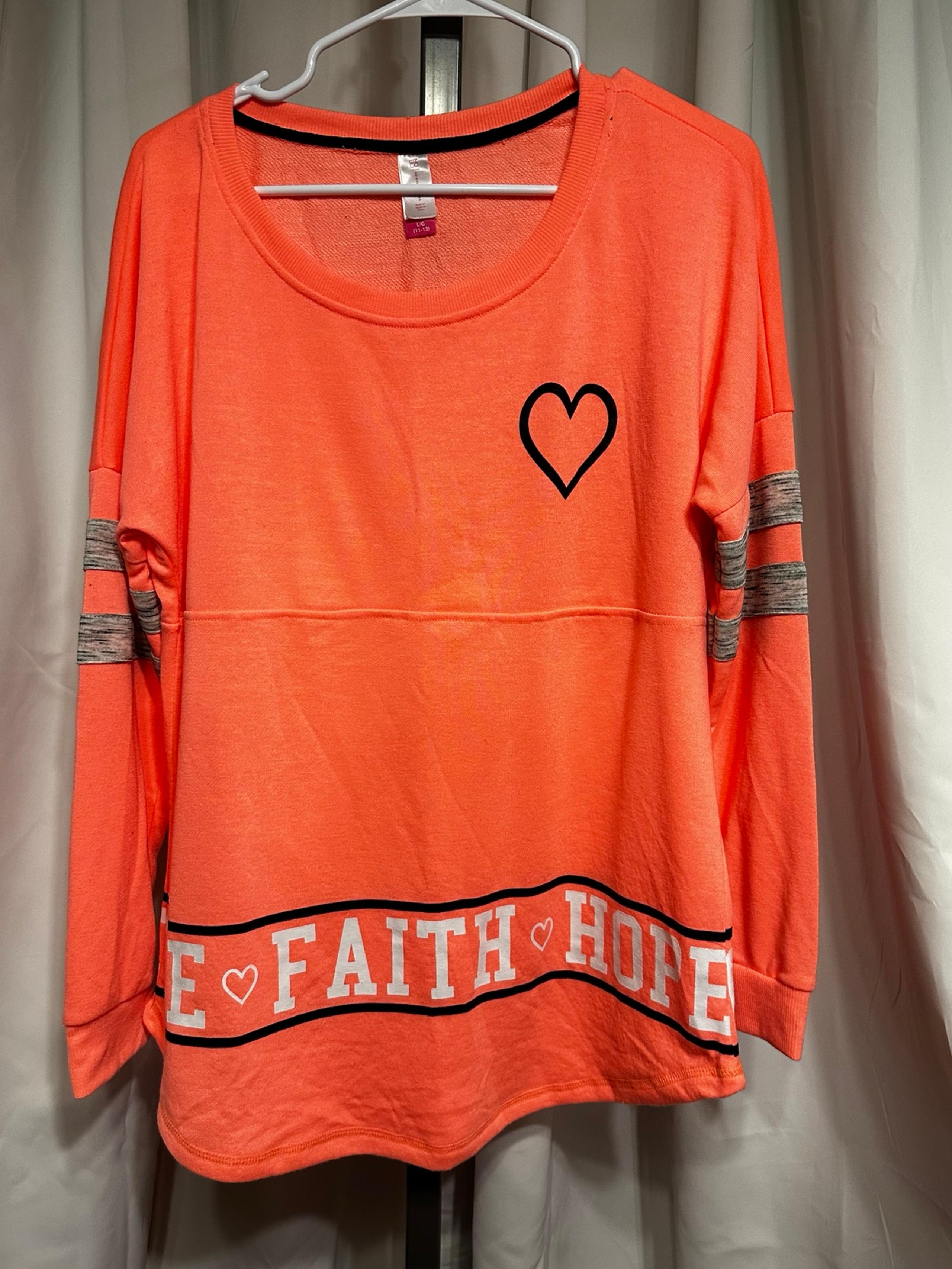 Tangerine Orange Inspirational “ No Boundaries “ Sweatshirt