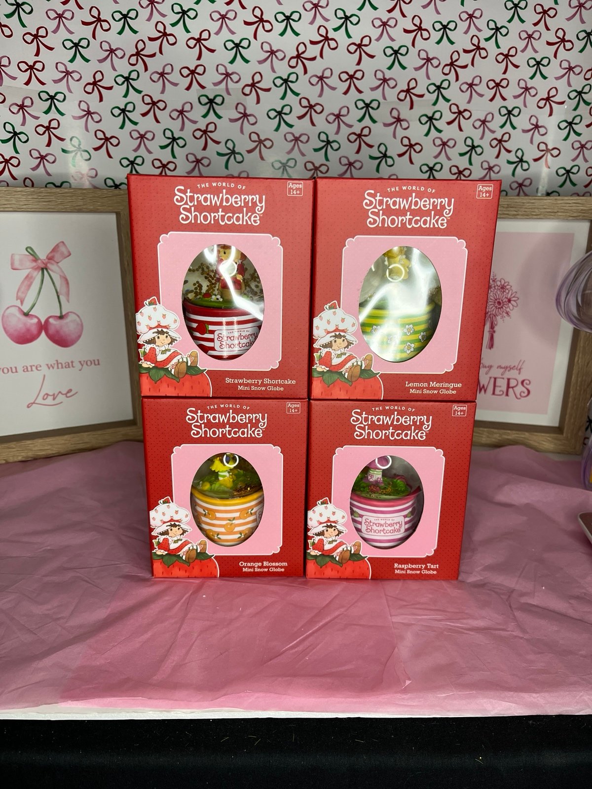 New Strawberry Shortcake Snow Globes, set of 4