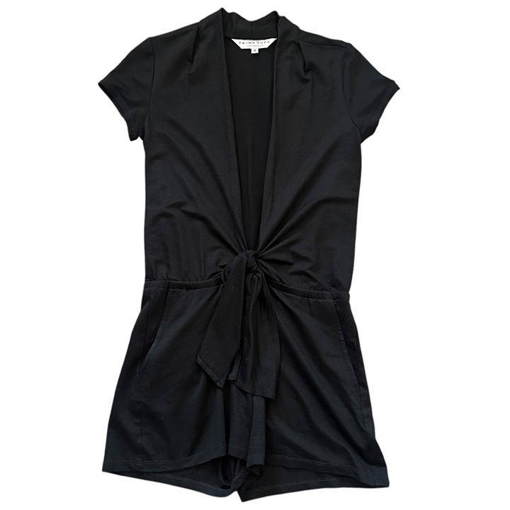 Trina Turk Deep V Plunge Romper Shorts Womens Size 0 Resort Wear Vacation Beach