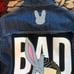 Bad Bunny Jean Jacket - Appliqué Embroidery - Large -
