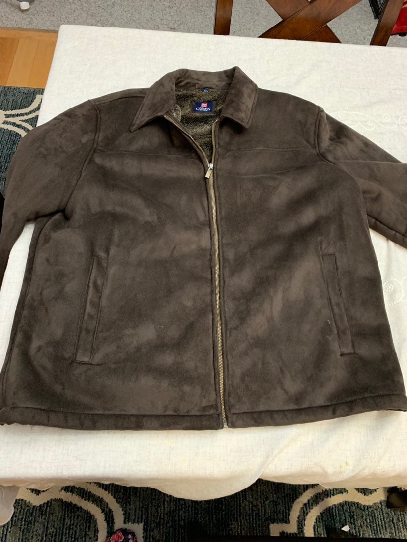 CHAPS Brown Suede Coat