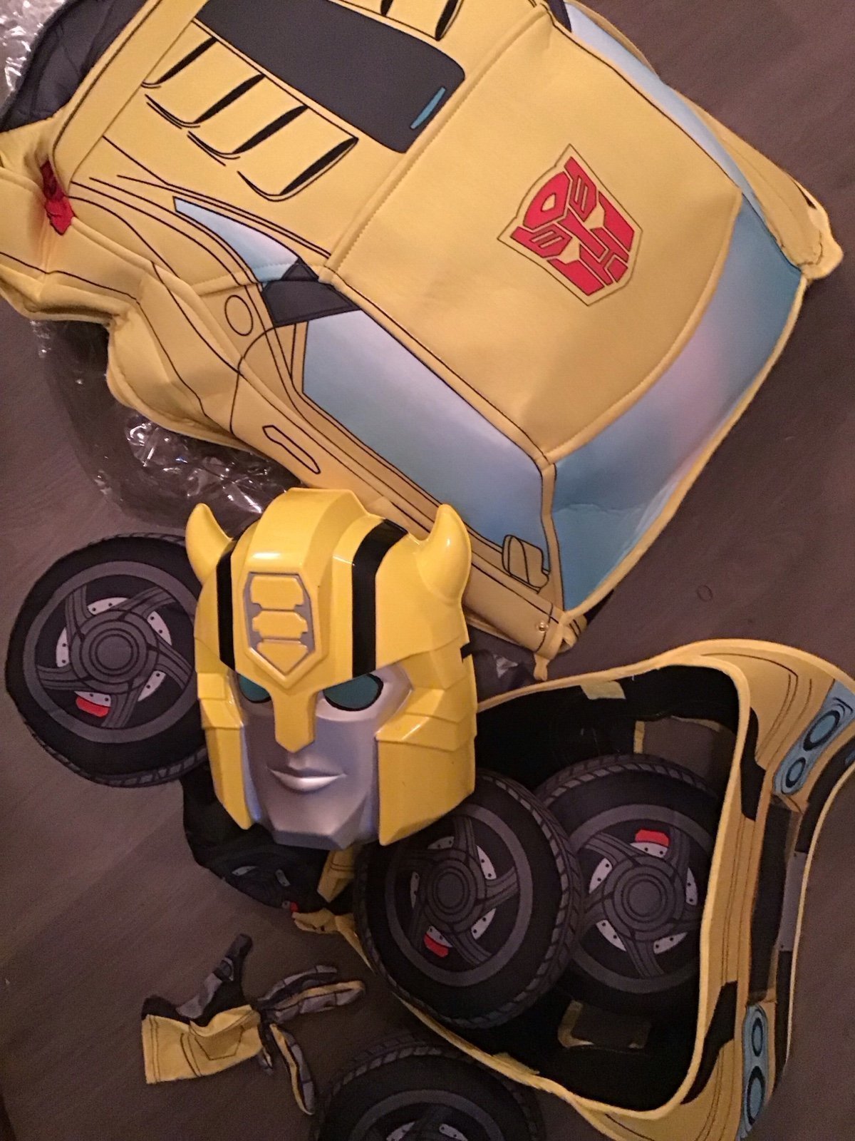 Boy's Transformers Converting Bumblebee Prime Costume Size S ( 4-6)
