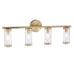 Hampton Bay Loveland 25 in. 4-Light Brass Bathroom Vanity Light Fixture