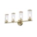 Hampton Bay Loveland 25 in. 4-Light Brass Bathroom Vanity Light Fixture