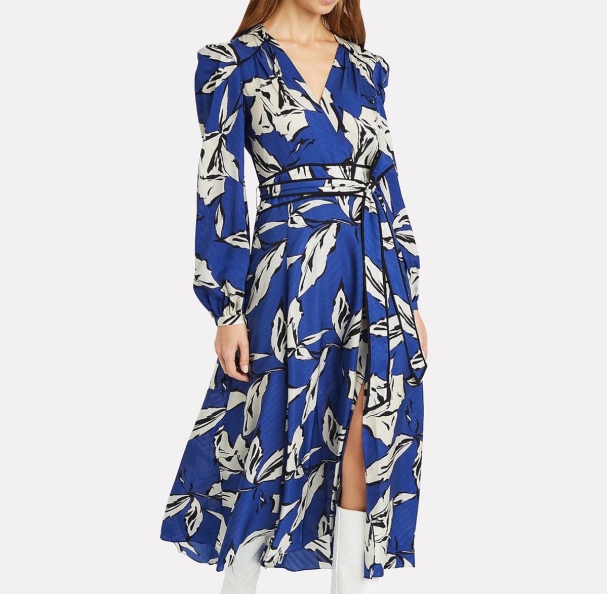 Veronica Beard Mclean Belted Wrap Midi Dress Sz XS/2