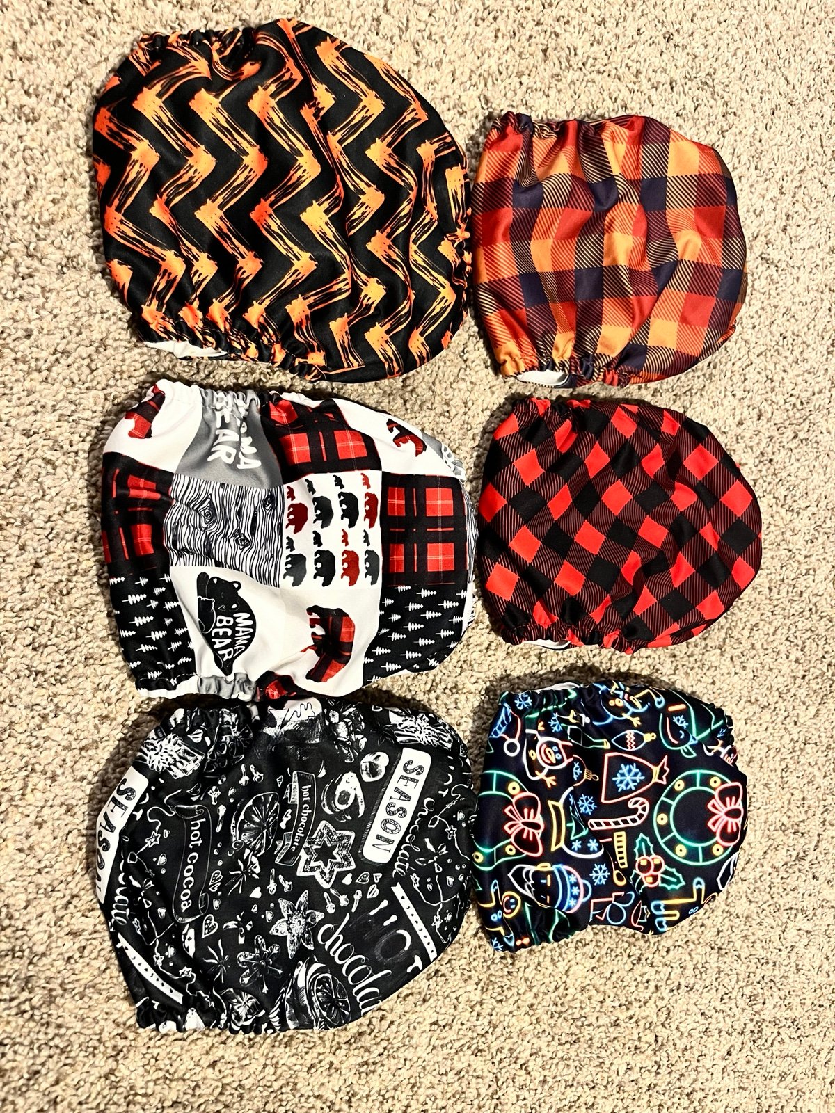 Mama Koala cloth diaper fall/Christmas lot of 6
