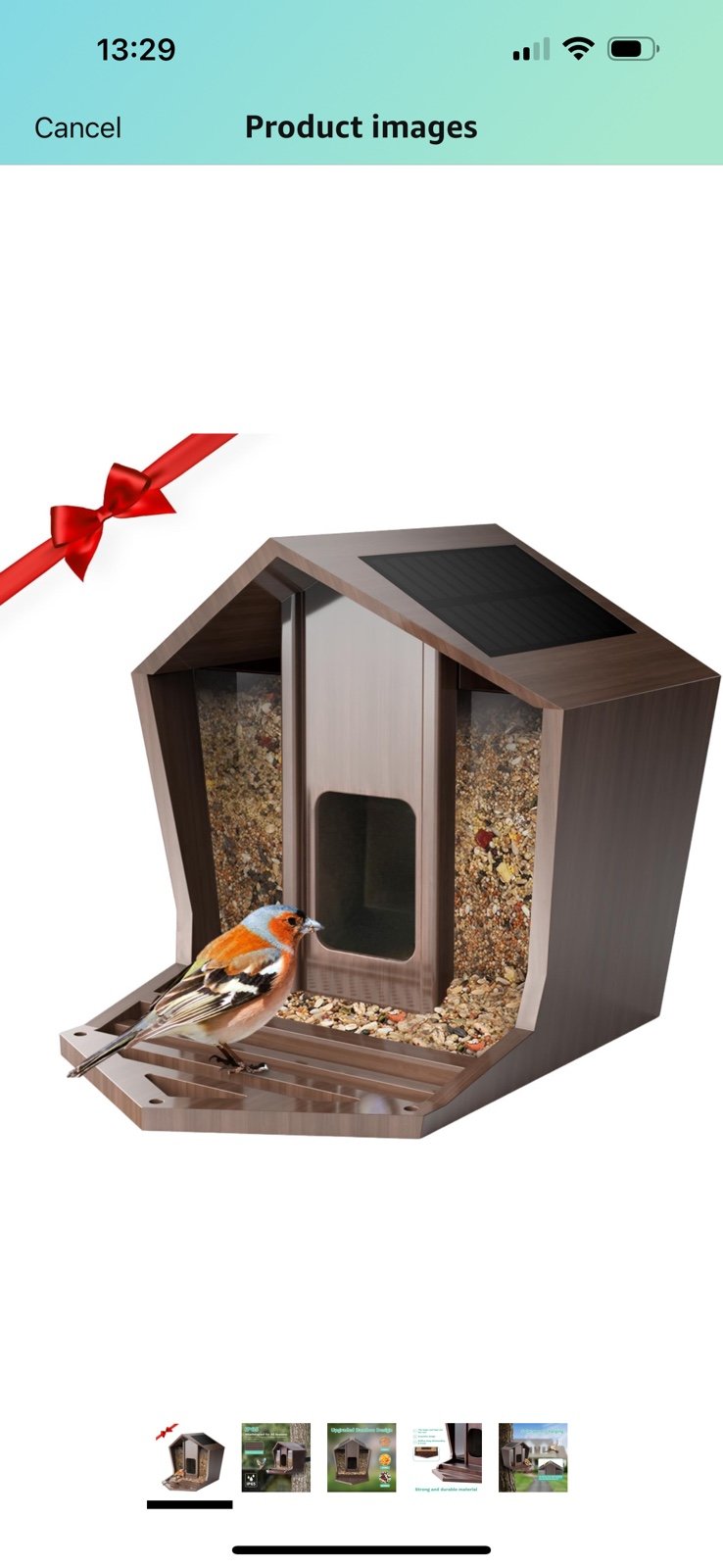Bird Feeder, Retro and Elegant Bird Feeders for Outdoors Bamboo, Waterproof can