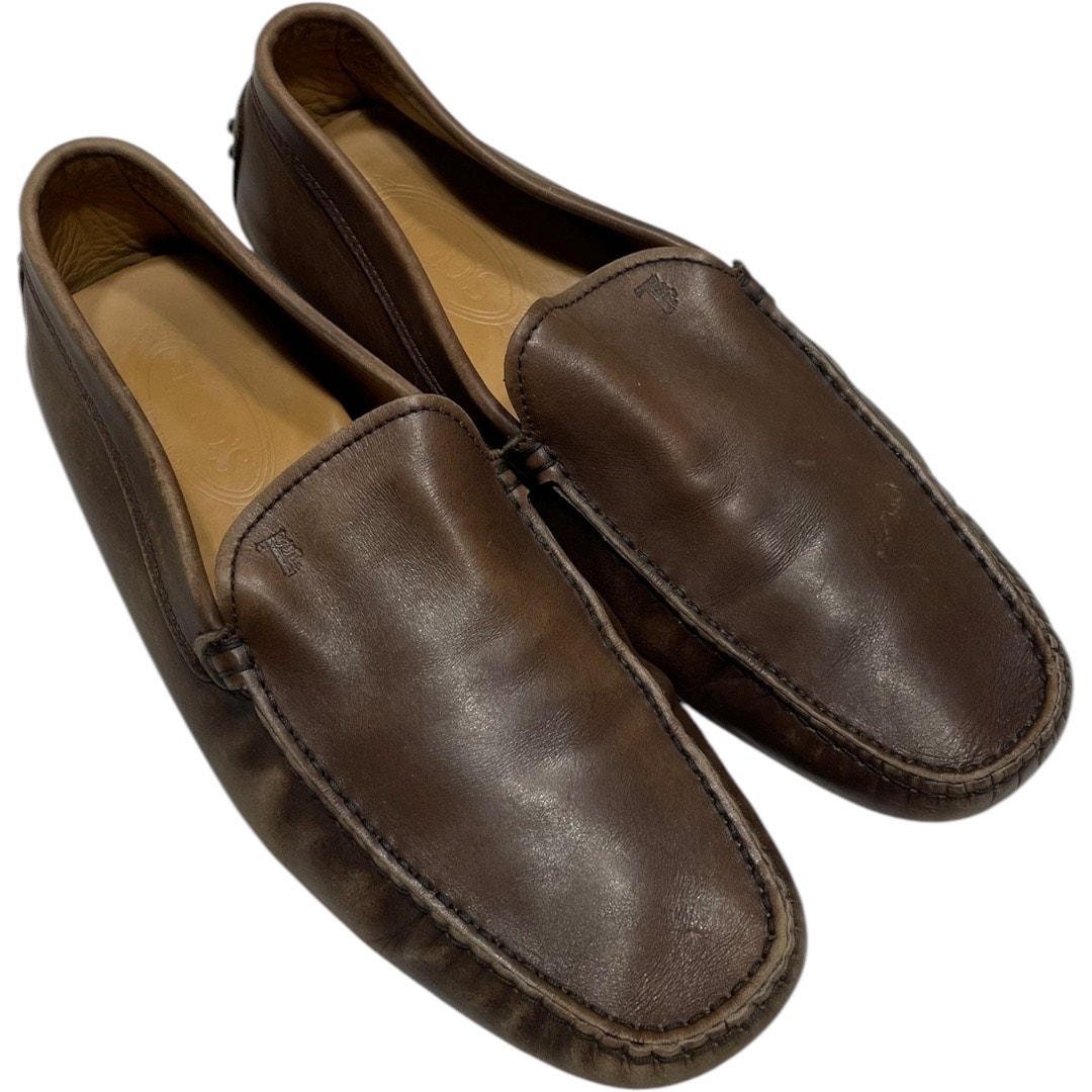 TOD'S Brown Leather Driving Loafers Size: UK 8 US 9