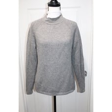 VTG J CREW Roll Neck Collar Oarsman Merino Wool Sweater Small Gray 90s y2k