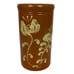 Vintage Greenfield Village Pottery Vase Redware Floral Design by Doric Mickelson
