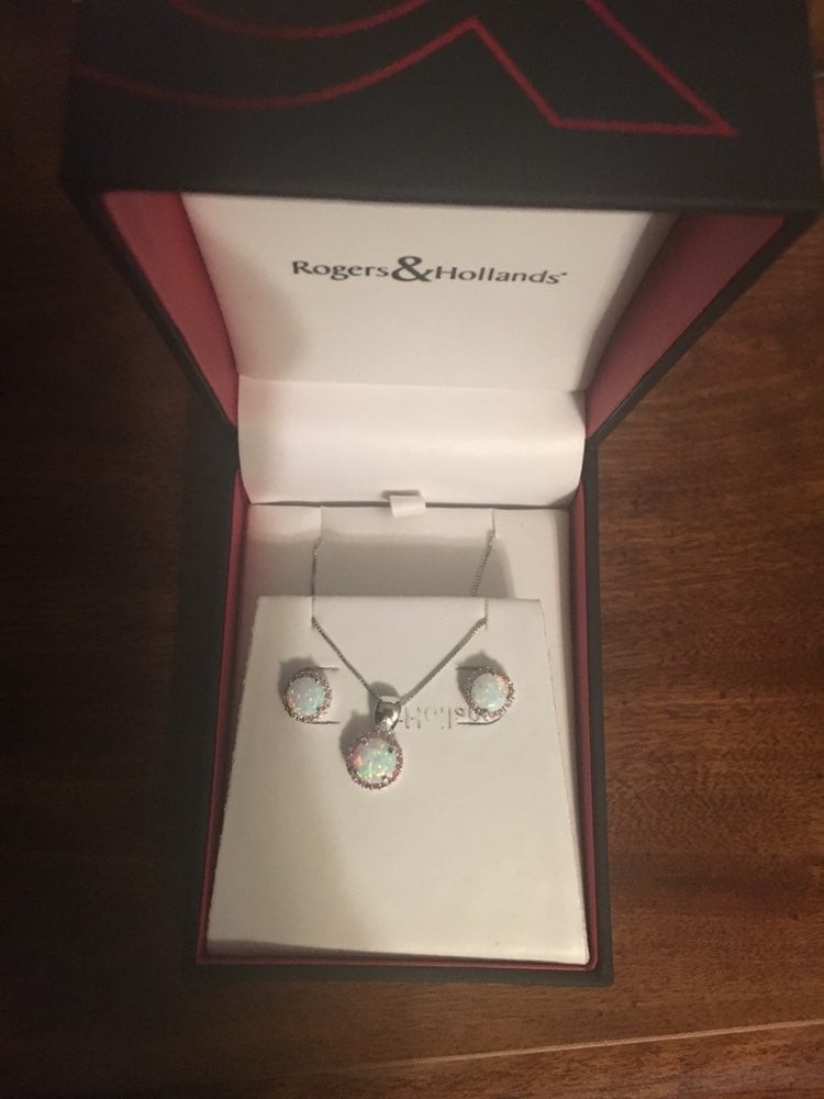 Opal & Pink Sapphire Necklace & Earring