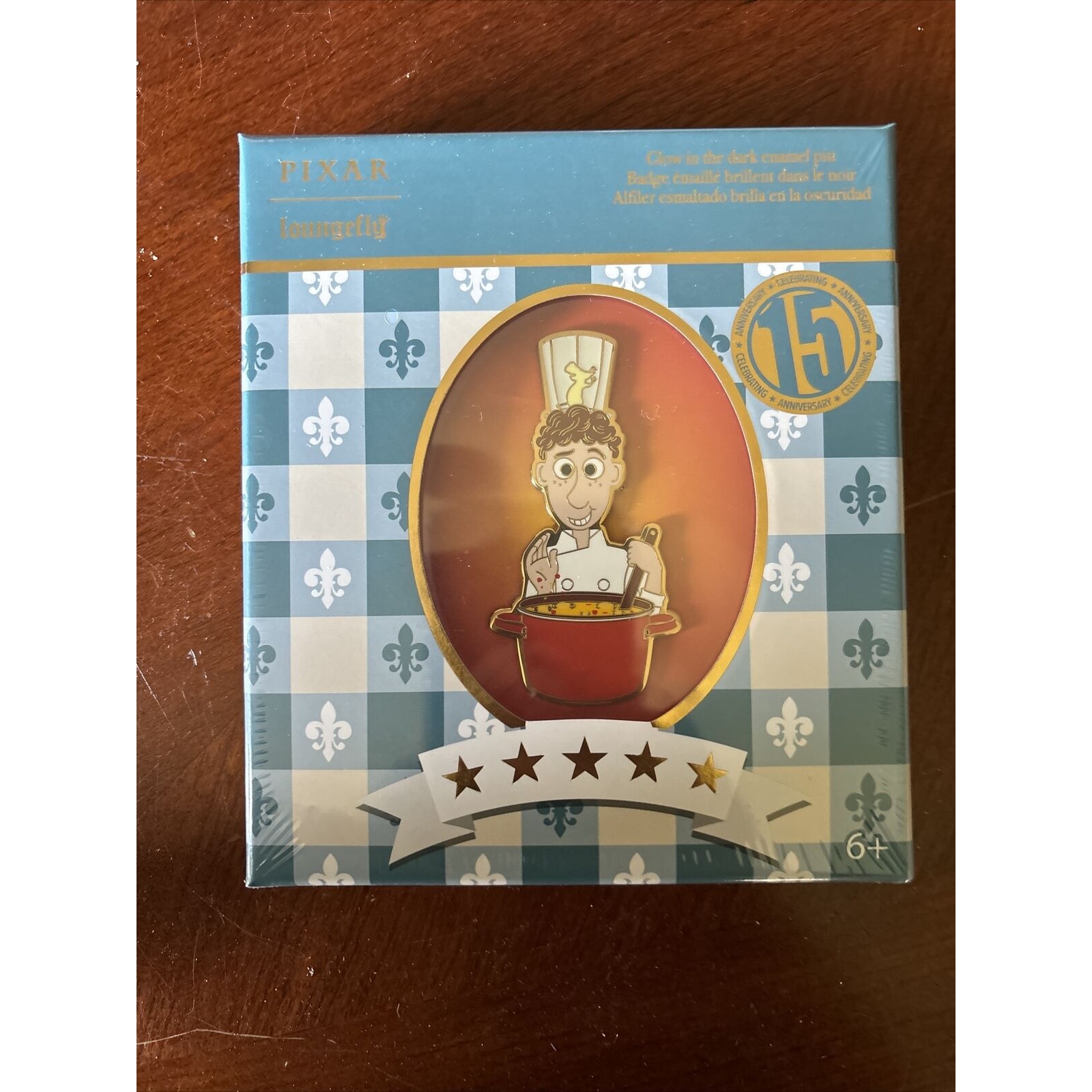 Disney Ratatouille 15th Anniversary Linguini Loungefly GID Collector Pin LE 1000