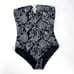 Michael Kors Womens Sweetheart Paisley Bandeau One-Piece Swimsuit small