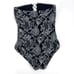 Michael Kors Womens Sweetheart Paisley Bandeau One-Piece Swimsuit small