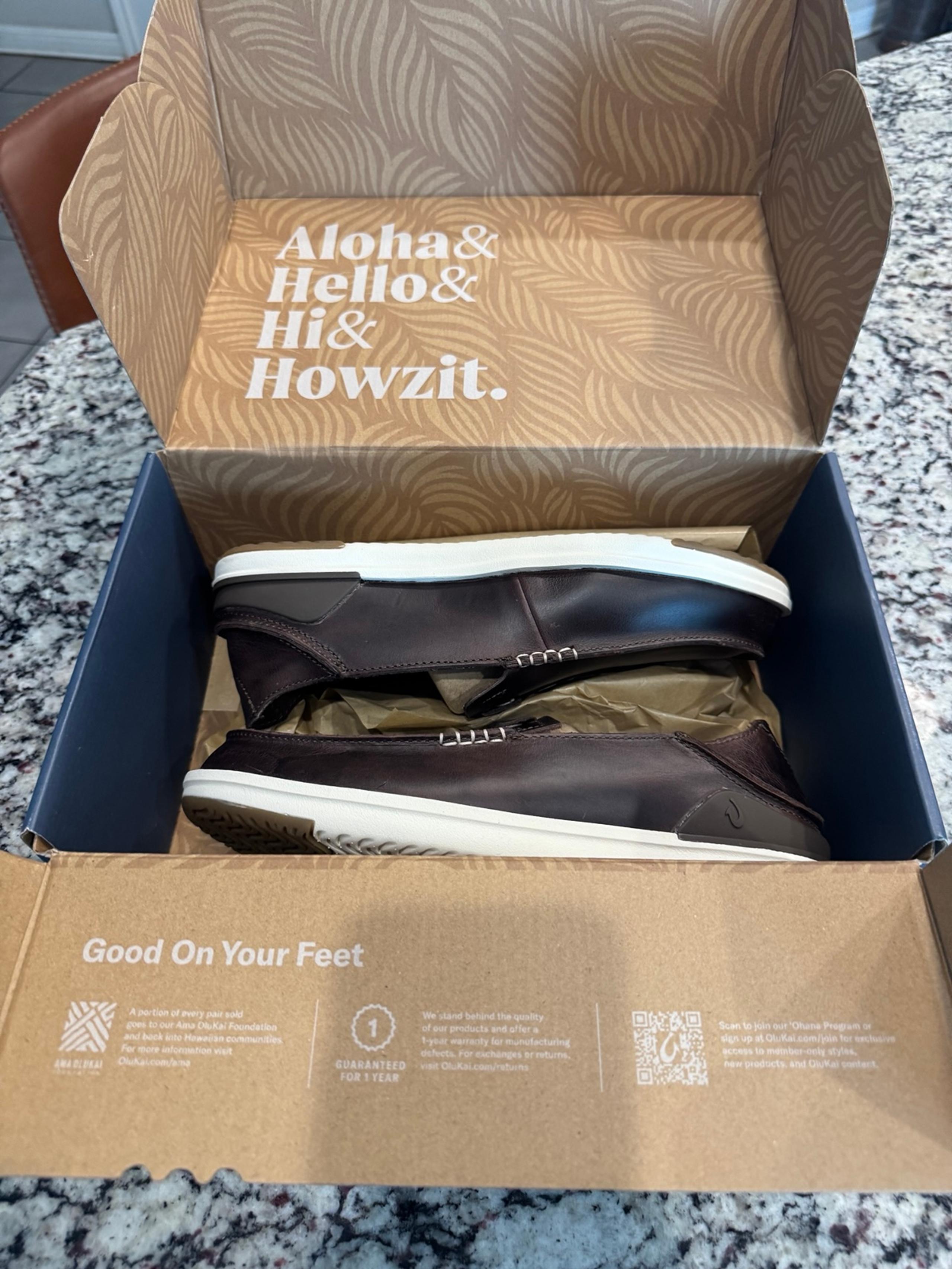 NEW Olukai Kakaha men’s leather loafers size 9