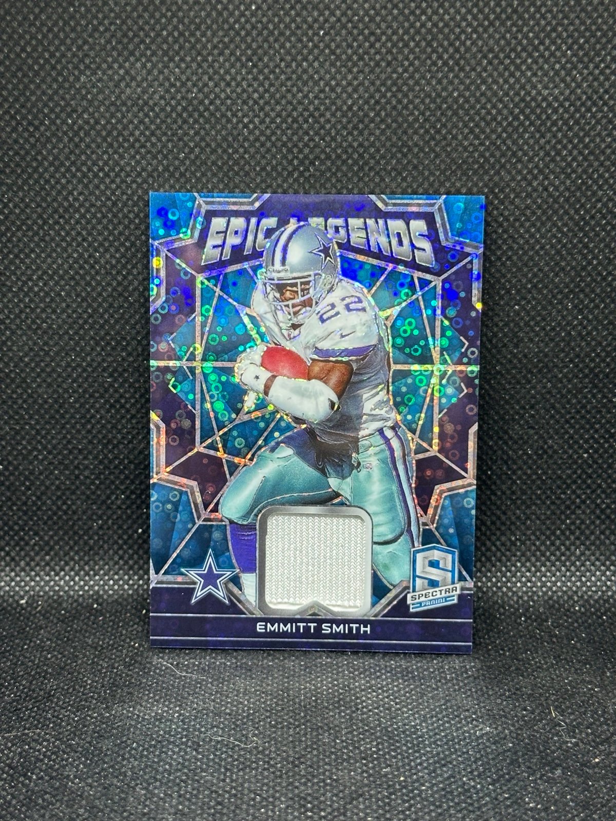 2023 Panini Spectra - Epic Legends Materials Emmitt Smith #ELM-ESM Neon Blue /60