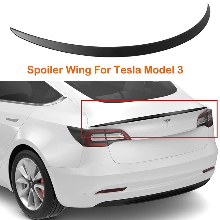 17-22 Tesla Model 3 Original Factory Style Rear Spoiler PG Style Gloss Black