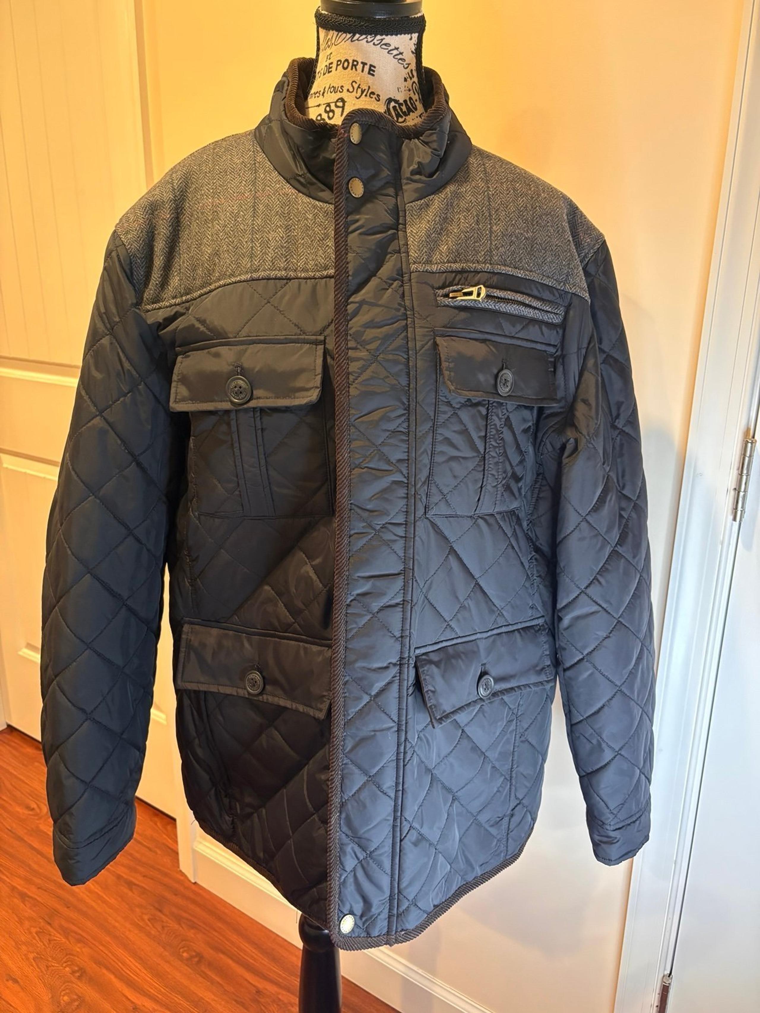 Cole Haan Men’s Quilted Utility Black Jacket size L