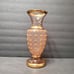Vintage Bohemia Glass Vase, Czech Gold & Pink Satin Star Accents 10 Ornate Rare