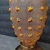 Vintage Bohemia Glass Vase, Czech Gold & Pink Satin Star Accents 10 Ornate Rare