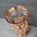Vintage Bohemia Glass Vase, Czech Gold & Pink Satin Star Accents 10 Ornate Rare