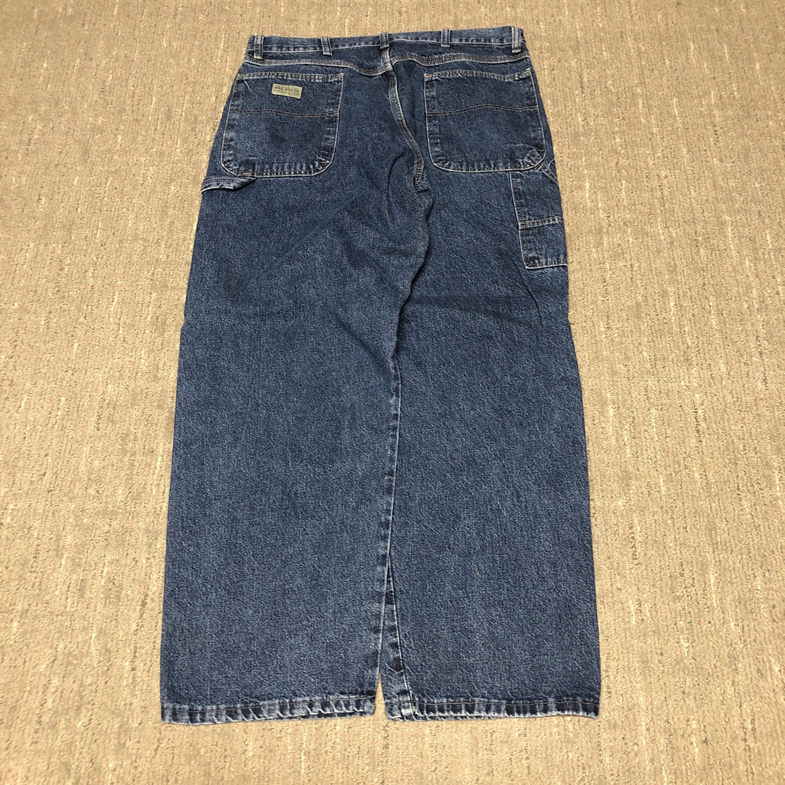 Vintage Wrangler Baggy Carpenter Jeans Men’s Size 34x30 Blue Skater Grunge Y2K
