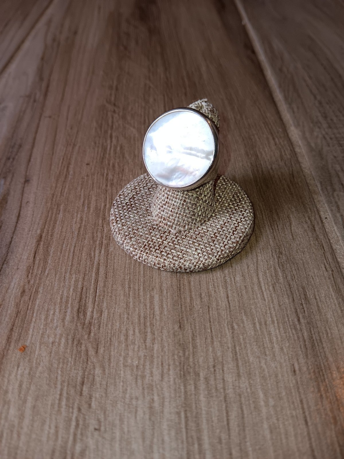 Mother of Pearl Ring .999 Pure Silver