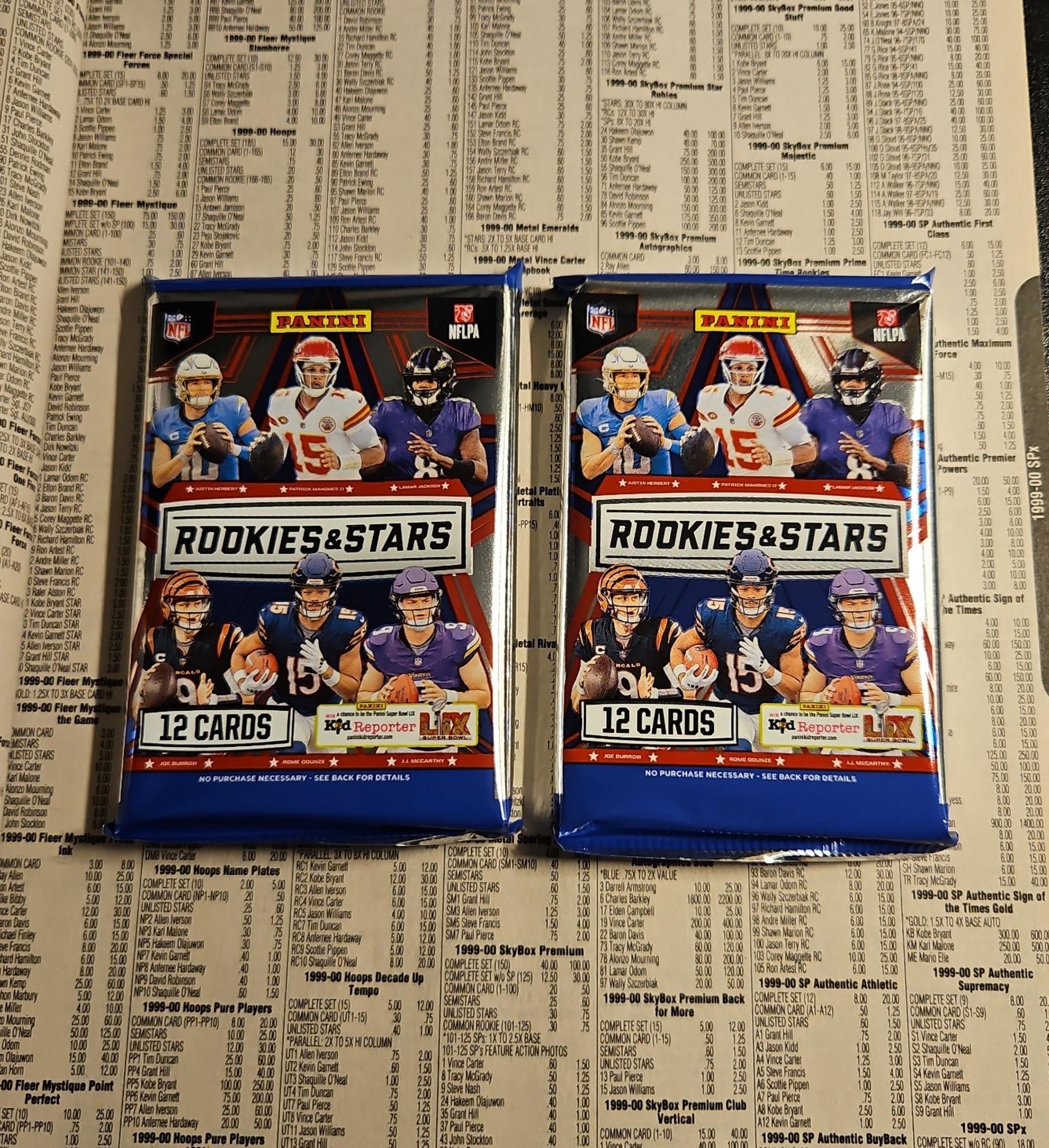 Panini Rookies & Stars Football 2024 2 Pack Lot