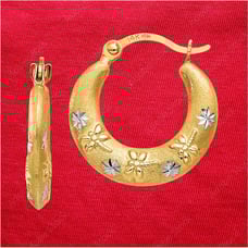 14K & Rhodium Hoop Earrings