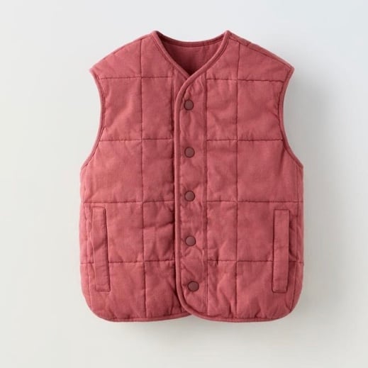 NWT Zara snaps plush vest 1-2Y (35 inches)