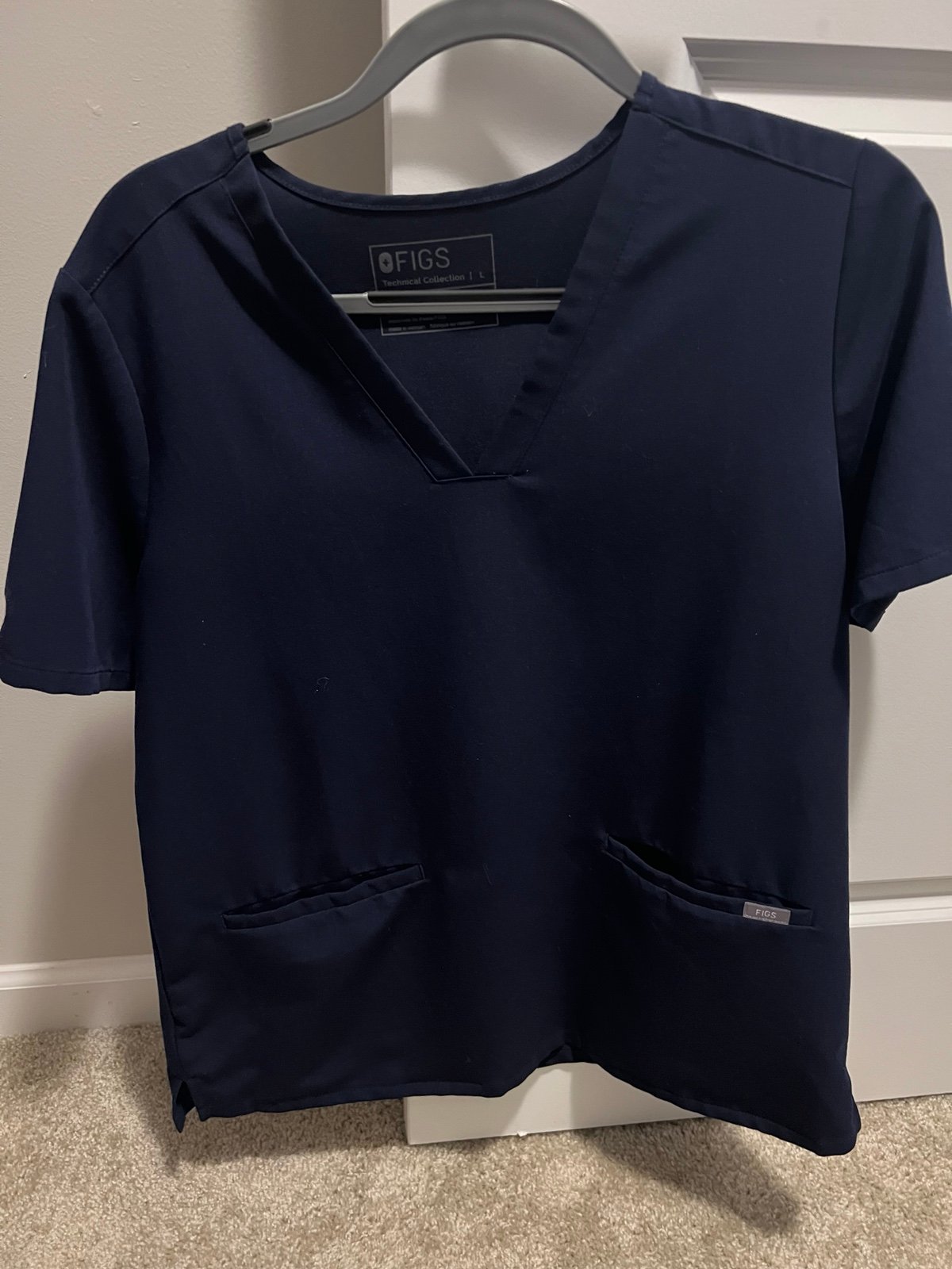 Figs scrubs navy blue set