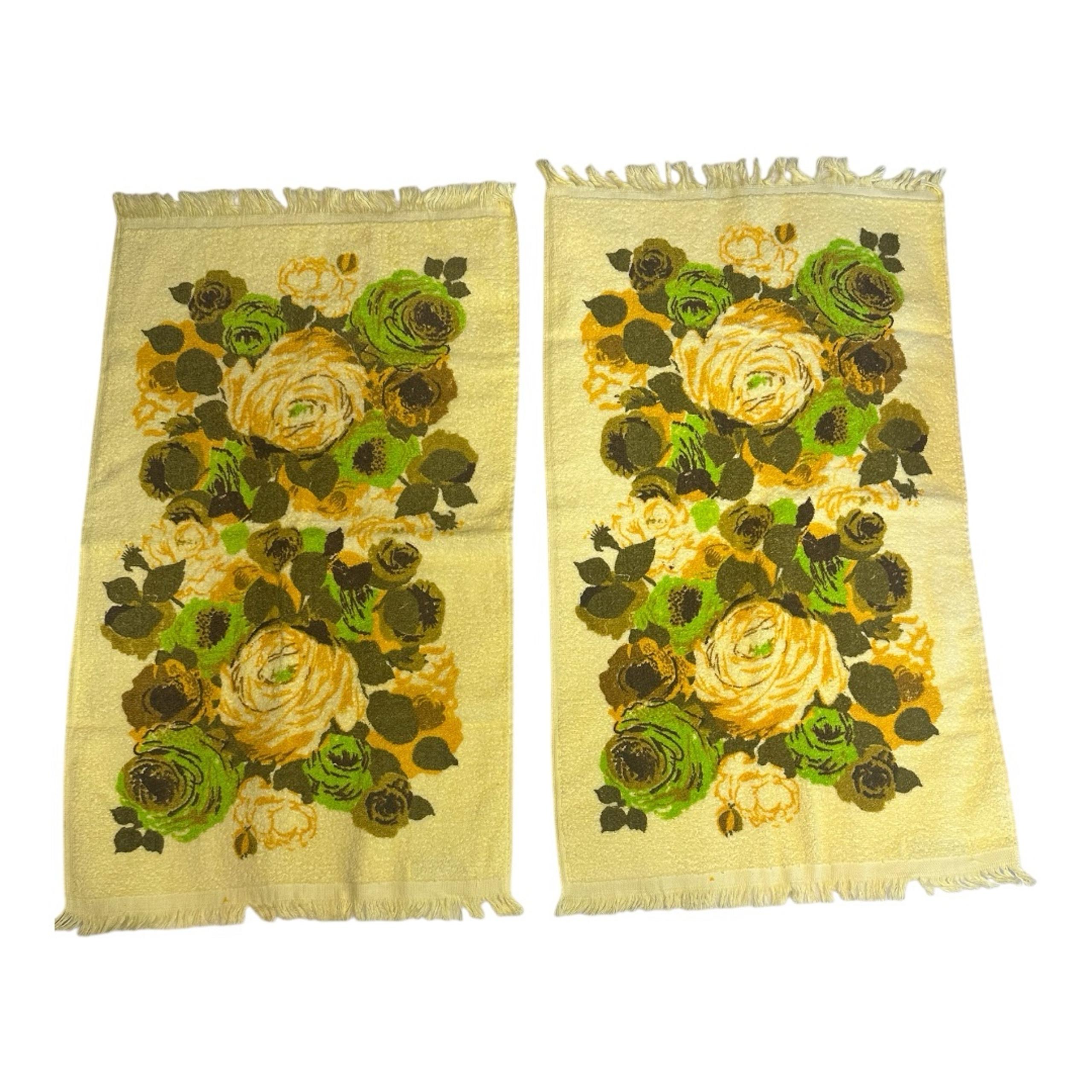 Cannon Monticello MCM Face/Hand 2 Towels 16X26 Inches 100% Cotton Made USA VTG