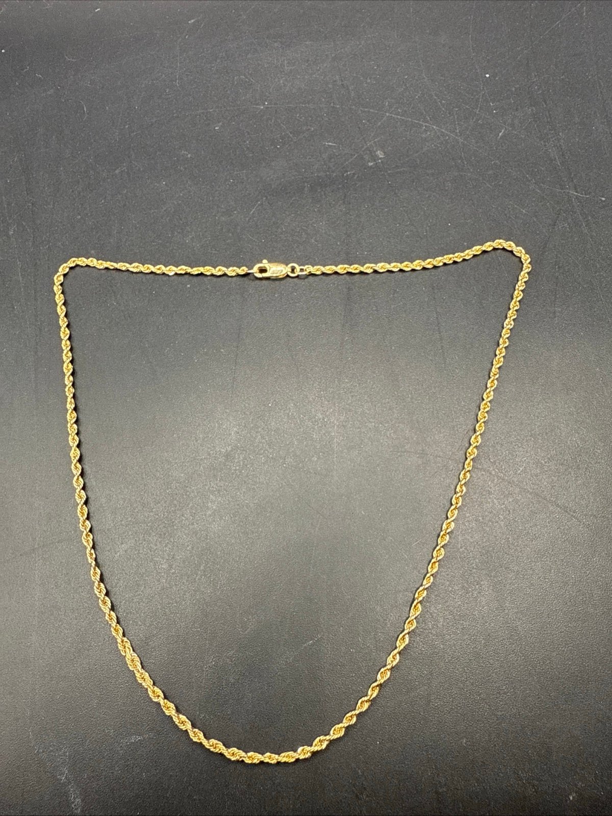Necklace 10k Gold Rope Chain 102124@