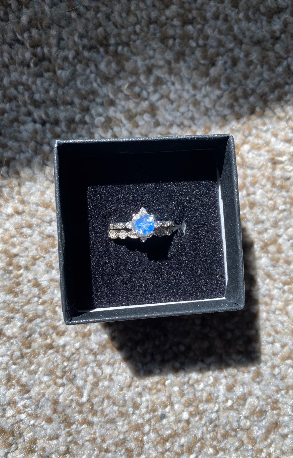 Rainbow moonstone bridal set