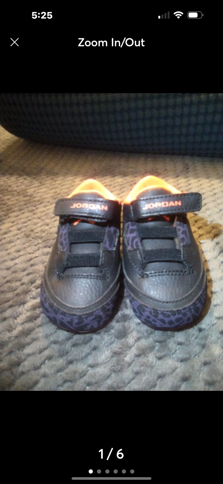Jordan Retro 3 Baby Crib Shoes Sz 2c