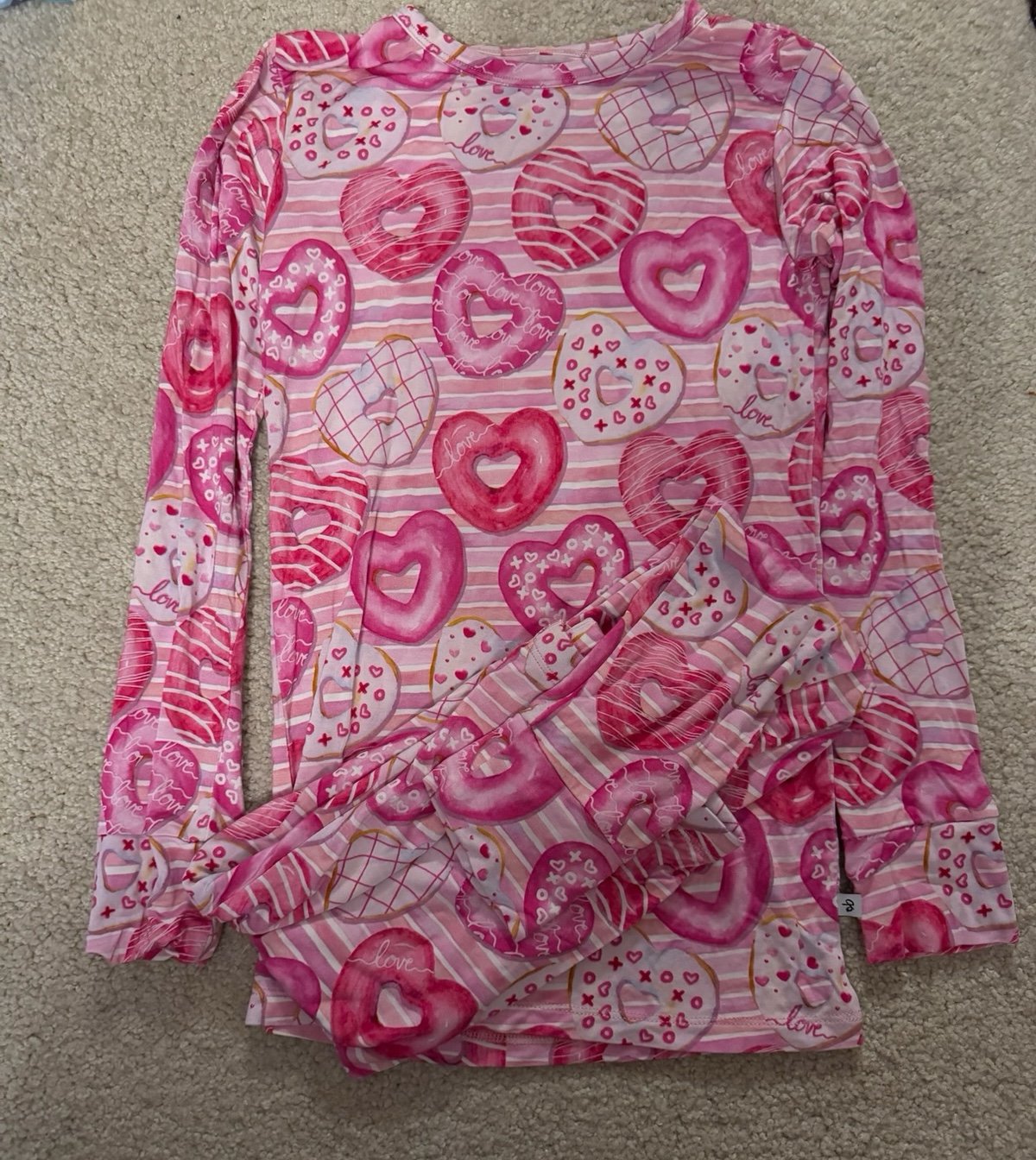 Birdie Bean heart donuts pjs 10Y