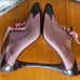 Fendi pink Oxford style kitten heels shoes size 40.5