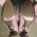 Fendi pink Oxford style kitten heels shoes size 40.5