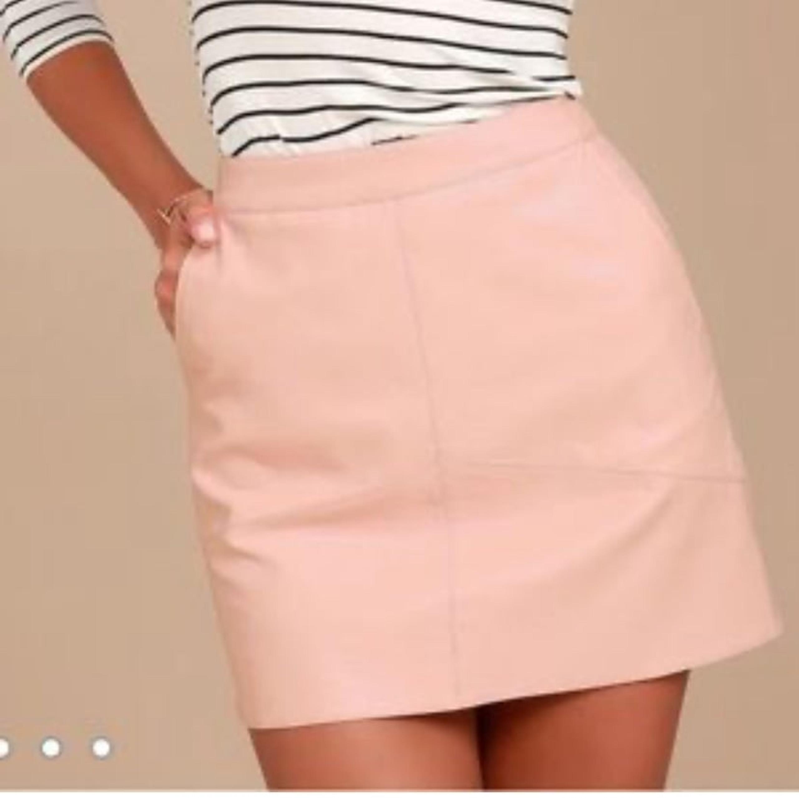 Lulus Harley blush pink vegan leather mini skirt