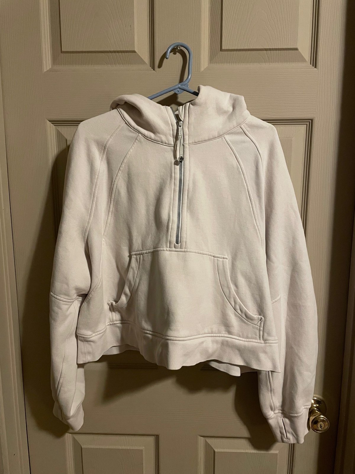 lululemon scuba half zip white opal