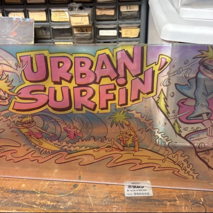 Urban Surfin Air Boardin Arcade Video Game Original Marquee