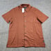 Todd Snyder Italian Linen Mesh Full Placket Polo size M Copper KN8900058 NWT