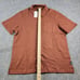 Todd Snyder Italian Linen Mesh Full Placket Polo size M Copper KN8900058 NWT