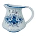 Vtg Kirsch Keramik Floral Ceramic White & Blue 1 Liter Pitcher Germany #9410-A