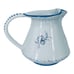 Vtg Kirsch Keramik Floral Ceramic White & Blue 1 Liter Pitcher Germany #9410-A