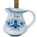 Vtg Kirsch Keramik Floral Ceramic White & Blue 1 Liter Pitcher Germany #9410-A
