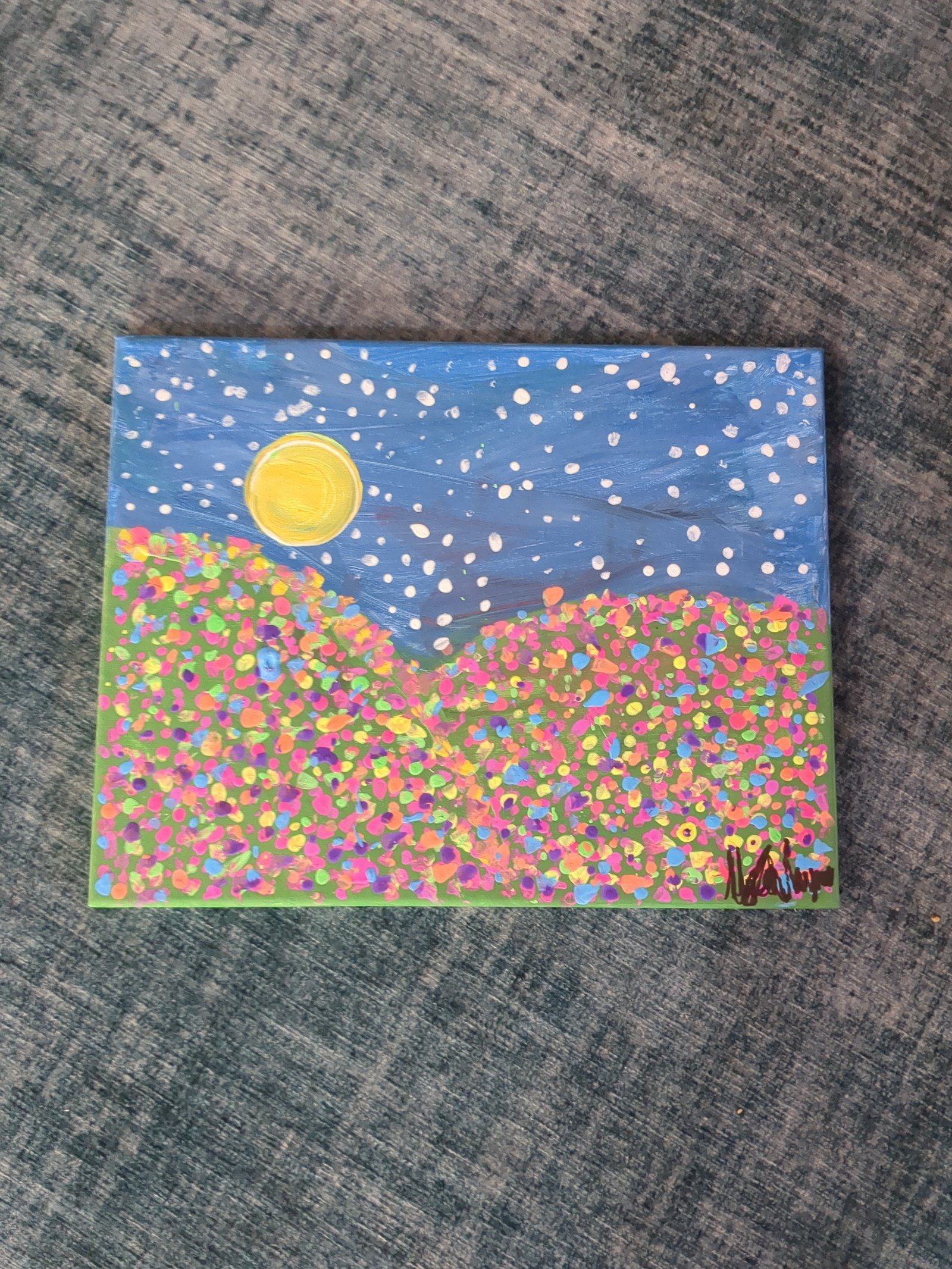 Painting called Mountain Flora