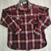 Vintage 60s 70s Woolrich Wool Shirt Jacket Shacket Large Red Grey Plaid Flannel